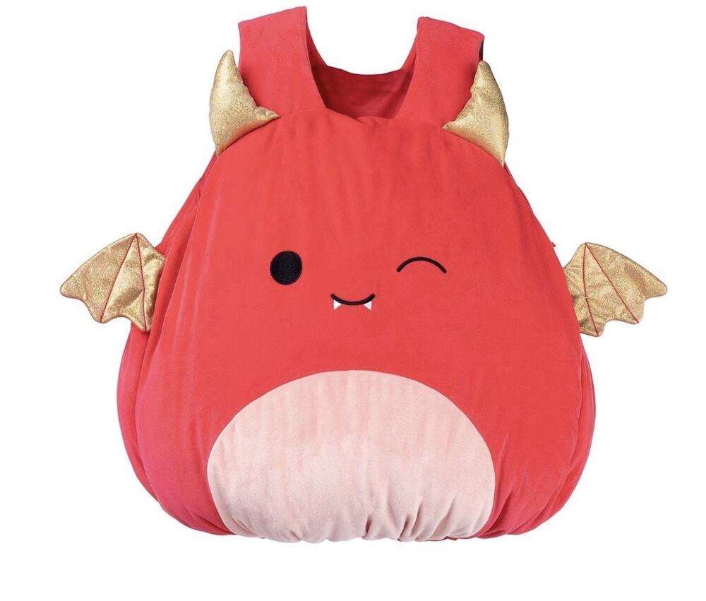Squishmallows Karlie The Devil Deluxe Kids Costume Red Gold Halloween
